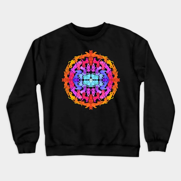 Mandala Cat Crewneck Sweatshirt by Tobe_Fonseca